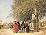 Vatican Paintings - Gardens of the Vatican by Ferdinand Heilbuth